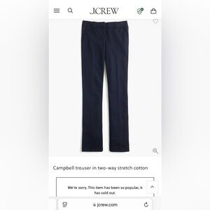 Women’s NWT J.Crew black pants size 6